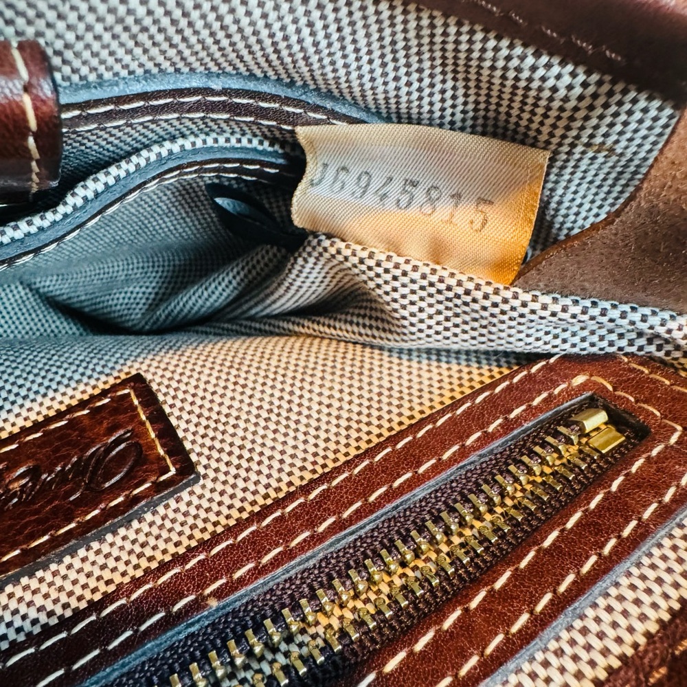 Dooney & Bourke Rich Brown Leather Crossbody Bag - Picture 9 of 14